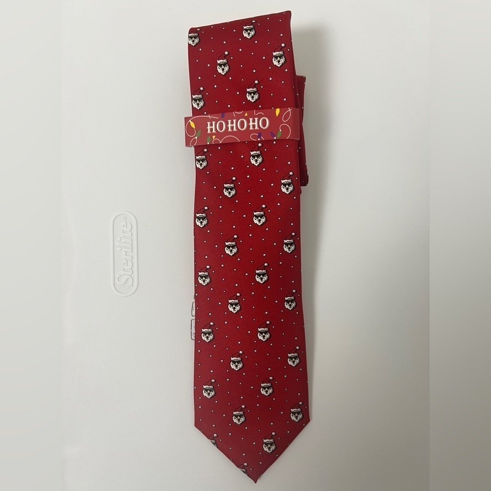 NEW Santa Claus Sunglasses‎ Holiday Red Men's Neck Tie Christmas